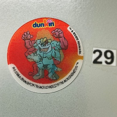 Machollo Maschock Machomei Dunkin 2000 Pog  3D Pokemon Wackelbild Lenticular
