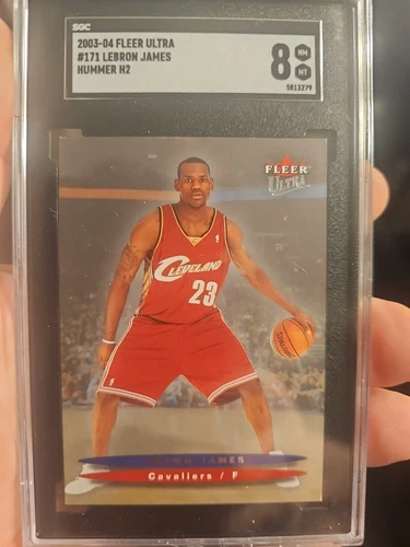 Lebron James 2003-04 Fleer Ultra Rookie SGC 8 #171 Cavs Heat Lakers H2 Hummer
