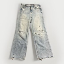 Ayr Jeans Women’s 31s Light Blue Wash Denim Distressed Made in USA