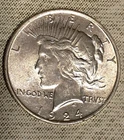1924 Peace Dollar CHOICE BU !! Luster On Frost !!
