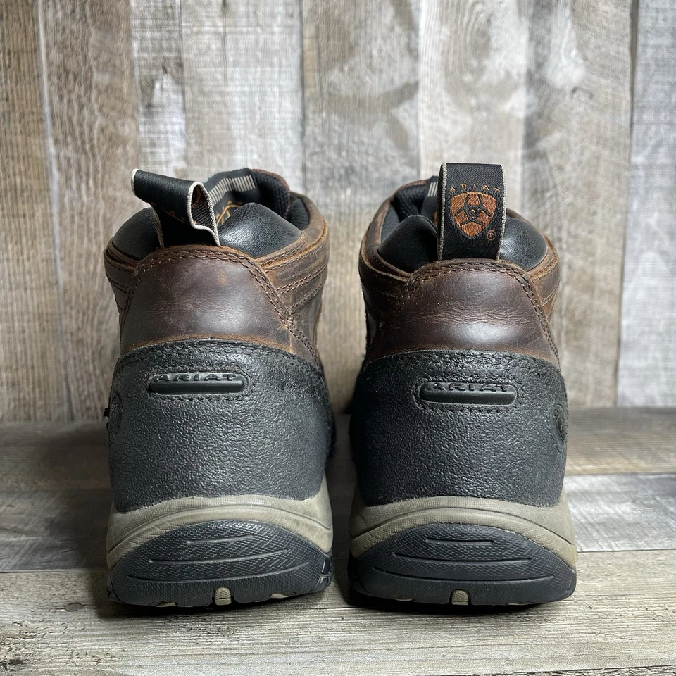 Hombres Ariat ATS Terrain Marrón Cuero Impermeable Senderismo Trail Botas Talla 10.5 D Foto 4 de 4