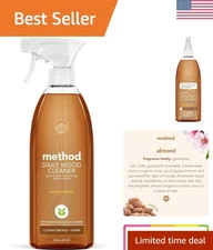 Non-Toxic Almond Wood Spray Cleaner - 28 oz Biodegradable Solution for All Woods