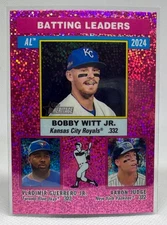 2025 Topps Heritage Pink Sparkle Chrome #1-500 Pick Card Complete Your Set