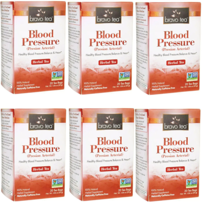 #ad Bravo Tea Blood Pressure Herbal Tea 20 pckts Each Pack of 6 $47.35