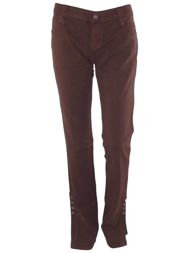 John Galliano Pantalone Jeans Donna Marrone Dritto Made Italy 42 W 28 M Medium - Picture 3 of 11
