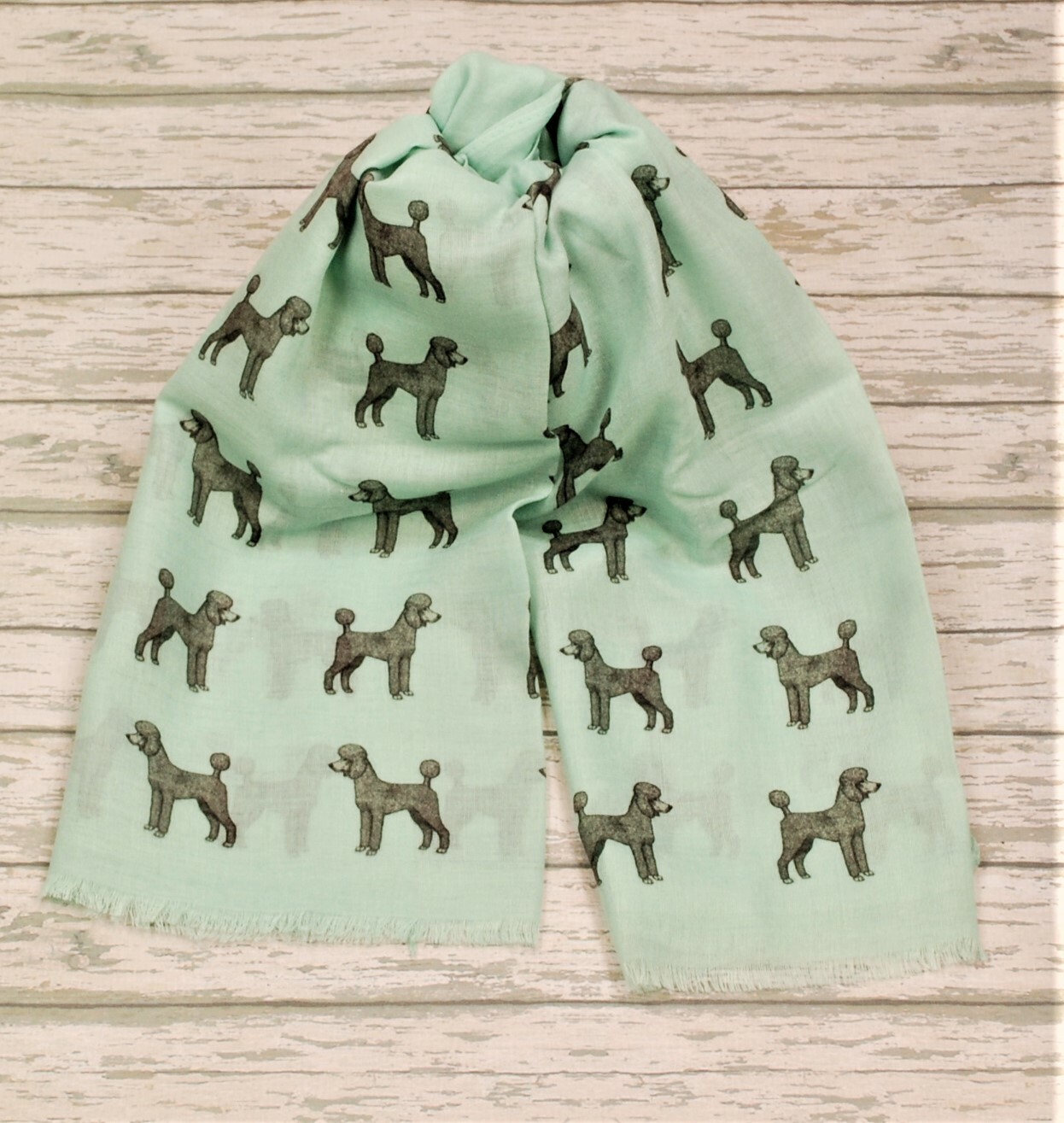 Standard Poodle dog print scarf for women, Poodle gifts, Ladies Poodle ...