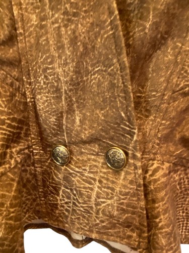 Benson and Smith Crop Blazer Jacket Womens Brown Double Breasted Long Sleeve - Picture 3 of 9