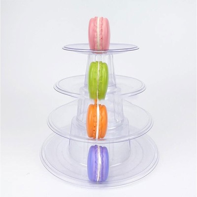 Multitiers Macaron Display Stand Cupcake Tower Rack Cake Stand PVC Tray Cake