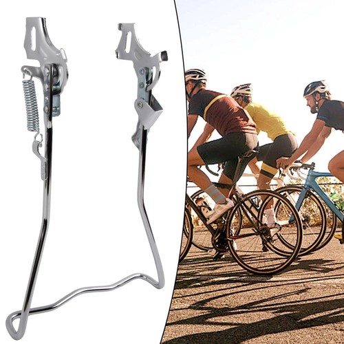 Silver Iron Rear Kickstand Stand for 26'' Bicycle Double-Leg Parking Rack New4M0 - Picture 8 of 10