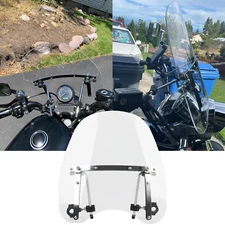 18"x16" Motorcycle Windshield Windscreen For Yamaha V Star 1300 1100 950/ 650