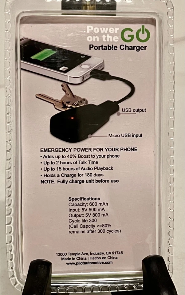 Cargador Portátil Llavero Electronics Pilot CA-9900E ¡¡Nuevo!!! Foto 2 de 3