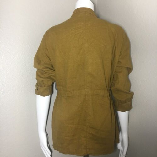 Old Navy Utility Military Women's Jacket Drawstring Long Sleeve Tan Small New - Picture 5 of 8