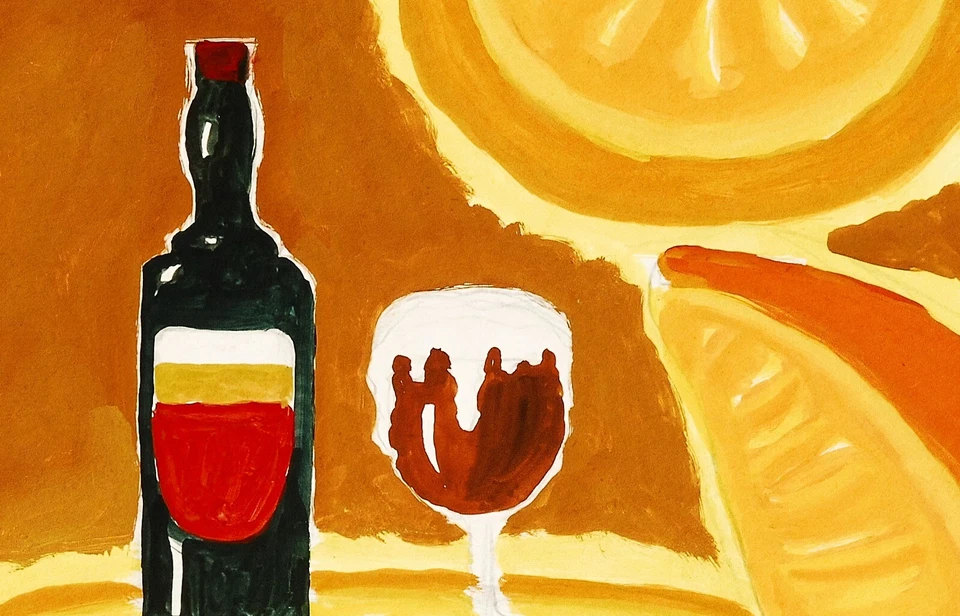 Picon, maquette d'affiche de Bernard Villemot pour le célèbre apéritif - 1968 Foto 2 de 4