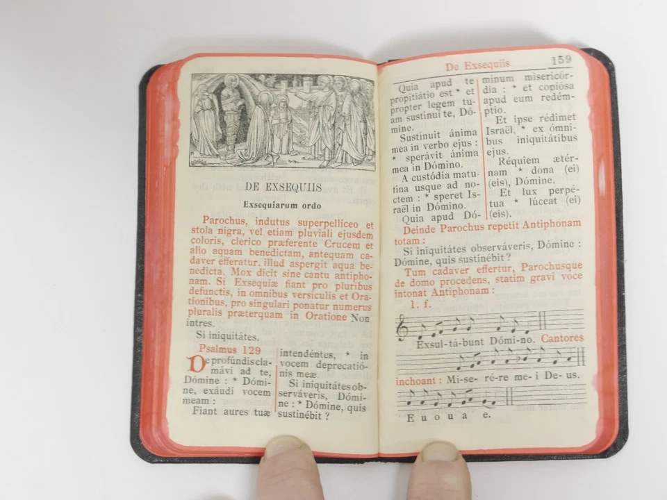 Excerpta Rituali Romano Catholic Rites Book 1929 32mo Tri Lingual - Image 4 of 4