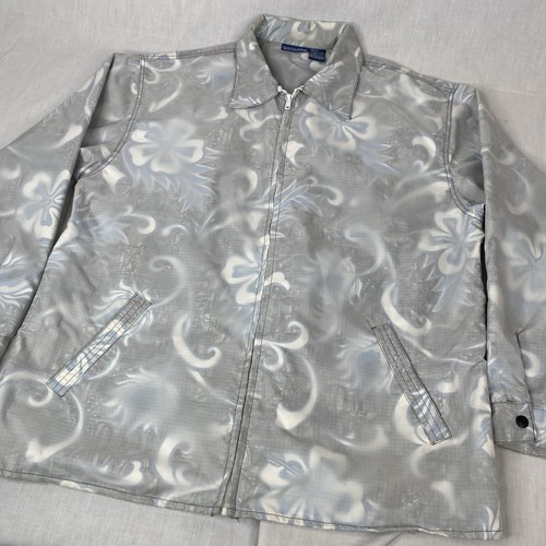 QUIKSILVER Jacket Mens Large Full Zip Hoodie Skater Surf Floral Hawaiian Y2K - Picture 11 of 12