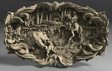 3D STL Models WILD HUNTING for CNC Router 3D Printer Engraver Aspire Artcam 