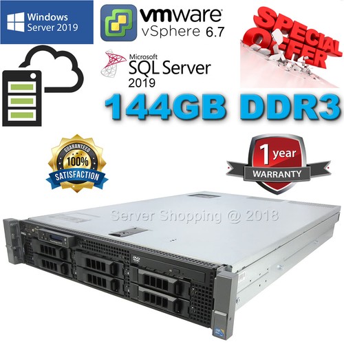 Dell PowerEdge R710 2x4CORE X5677 3.46Ghz 144GB DDR3 3.5" 2TB SATA 7.2K RPM H700 - 第 1/5 張圖片