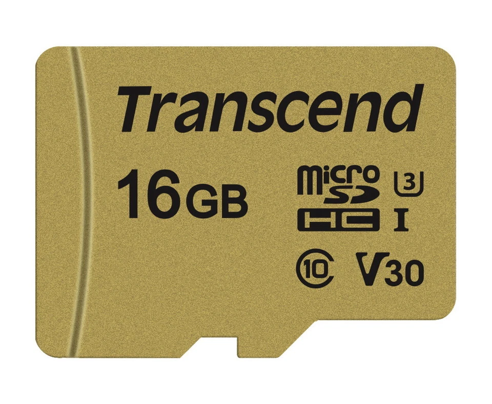 Transcend Micro SDHC Karte 16GB Speicherkarte 500S UHS-I U3 4K V30 Class 10 - Bild 2 von 2