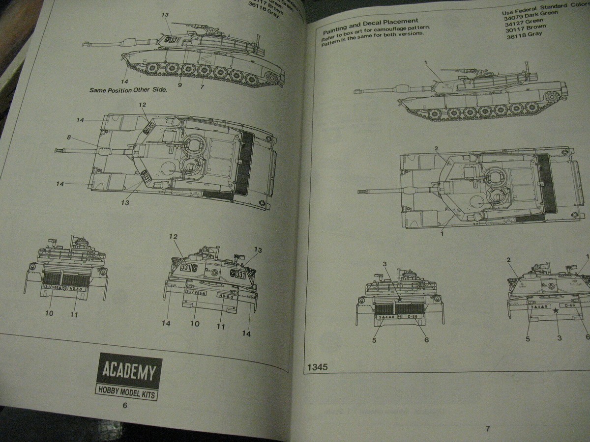 M1 - A1 ABRAMS MAIN BATTLE TANK ACADEMY HOBBY KITS MODEL