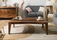 Couchtisch Tisch Massivholz Sofatisch Wohnzimmer 120X60 Dunkel Sheesham Holz