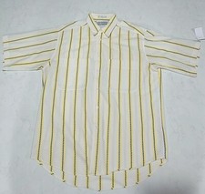 Vintage 90s Levi's Silver Label Shirt Men's Medium Short Sleeve Button Stripes