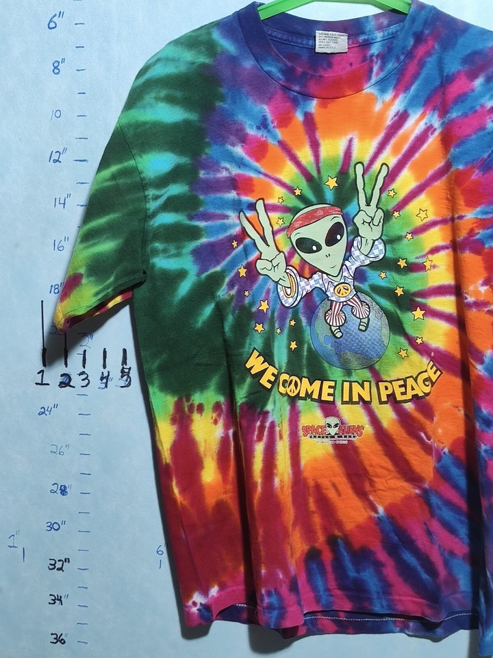 Vintage Tiedye Space Aliens Bar and Grill Size Large Tshirt Sundog eBay