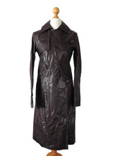 Joseph Leather Coat In Plum New $1200