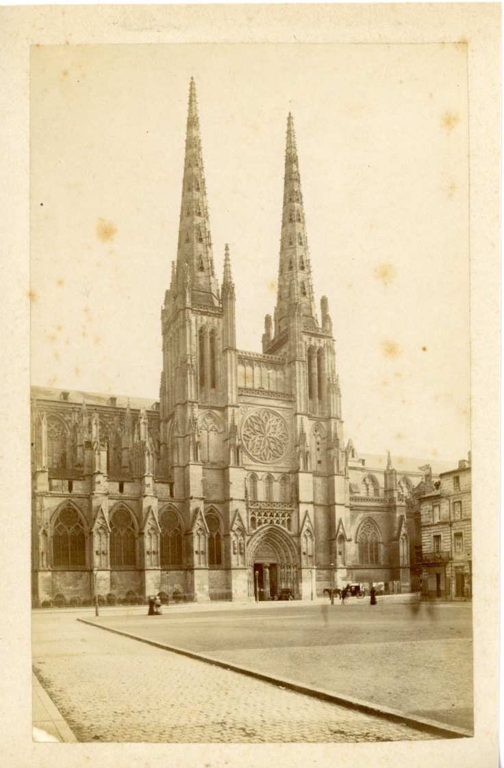 Bordeaux, Cathédrale Saint-André Vintage Albumen Print Tirage albuminé 13x1 Bordeaux, Cathédrale Saint-André Vintage Albumen Print Tirage albuminé 13x1