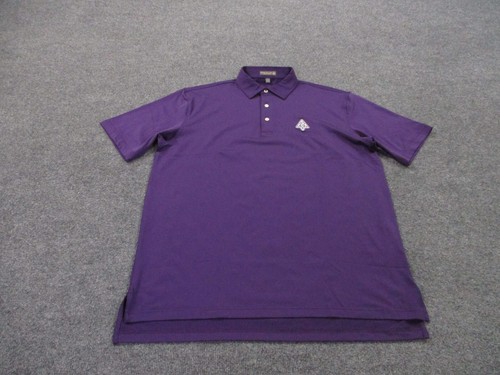 Peter Millar Polo Shirt Adult L Purple Summer Comfort Golf Performance 