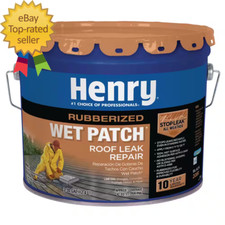 208R Rubberized Wet Patch Black Roof Leak Repair Sealant 3.3 Gal.