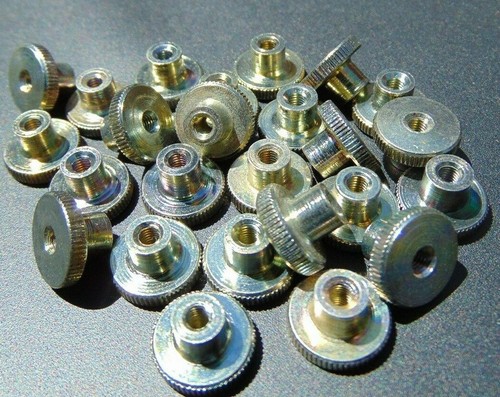 TUERCA ARRUGADA MÉTRICA M3 CON HOMBRO, ACERO, CAJA DE 25 piezas, DIN 466 AMARILLO ZINC - Imagen 4 de 5