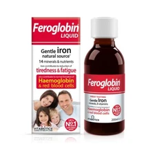 Feroglobin Liquid Iron Supplement 6.8 Fl Oz Honey Orange Flavor Energy Boost