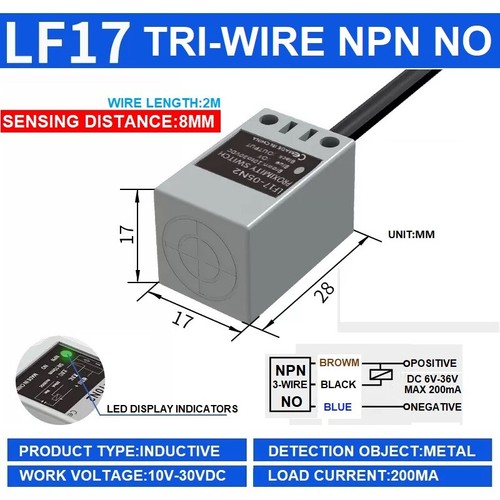Square Proximity Switch NPN Sensor TL-Q5MC1DC 24VTri-wire Metal Induction Switch - Picture 19 of 55