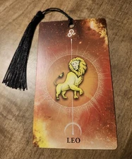 LEO Zodiac Bookmark Astrology Oracle Card Art Deck Gift Purified & Charged