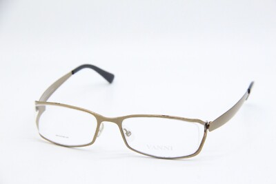 NEW VANNI V1060 C33 GOLD BLACK AUTHENTIC EYEGLASSES FRAMES 52-17