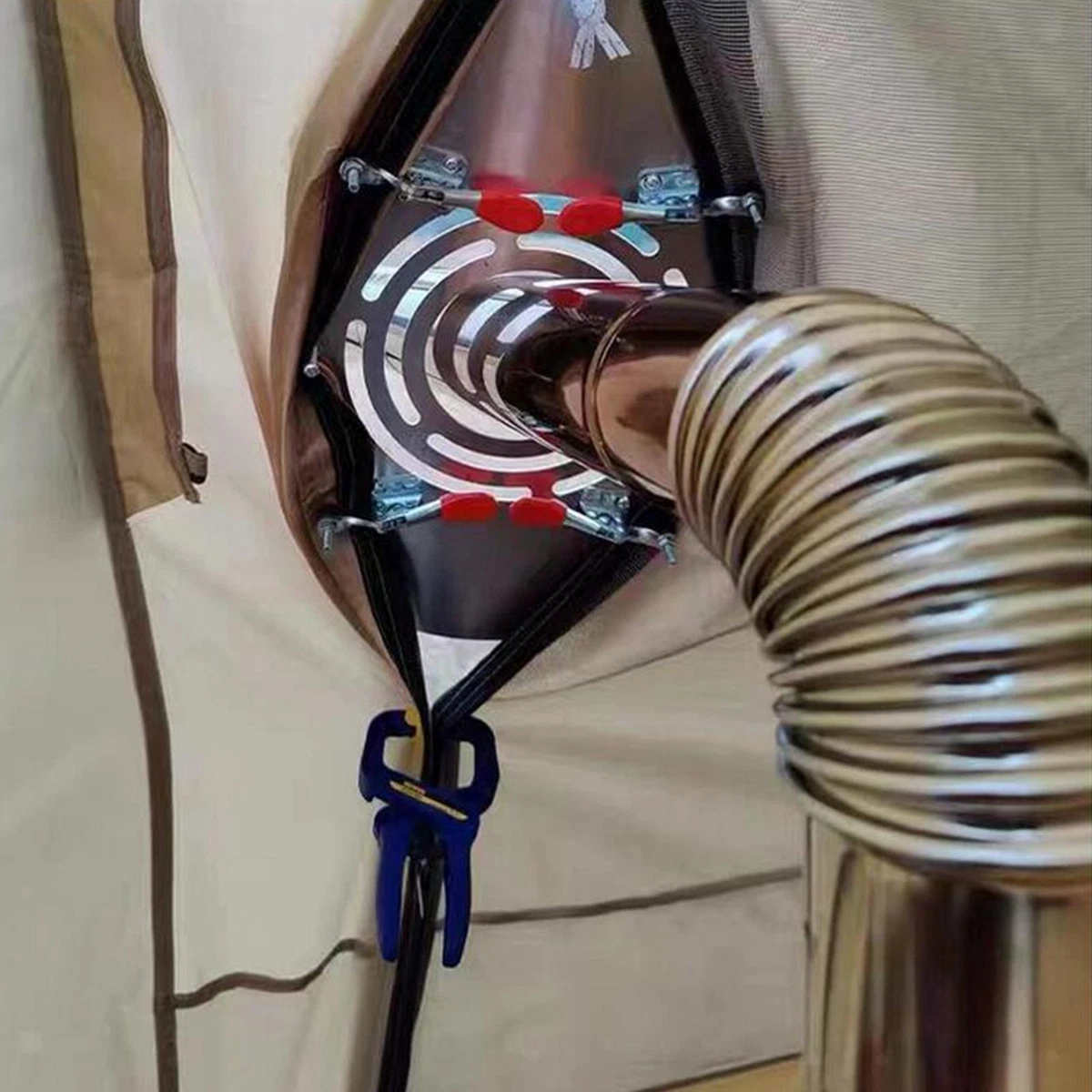 Metal Tent Stove Jack, Simple Install Punch Free Lightweight Study Pipe  Stove | eBay