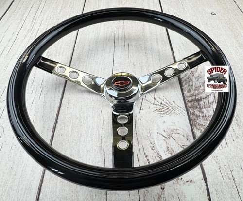 1953-1954 Bel Air 210 150 Steering wheel RED BOWTIE 15" HIGH GLOSS - Picture 8 of 12