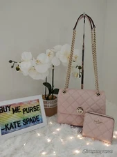 KATE SPADE NATALIA ZIP AROUND WALLET + NATALIA SMALL FLAP CROSSBODY