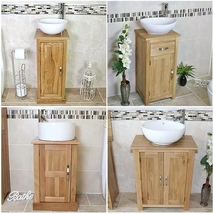 Solid Oak Bathroom Cabinet Oak Under Sink Bathroom Cabinet
