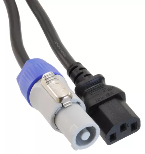 2 Stück 10 Fuß 16 AWG Bühnenbeleuchtung Leuchte PowerCon grau zu IEC-60320-C13 Stromkabel - Bild 5 von 6