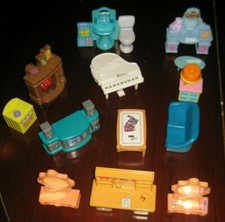 Keenway Dollhouse Home Sweet set furniture LOT kitchen bathroom Living Room Bath