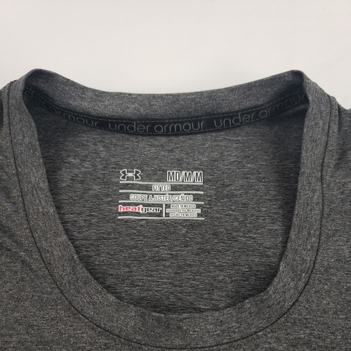 Women's Under Armour Gray Medium Training Shirt Crewneck Fitted - Picture 2 of 10