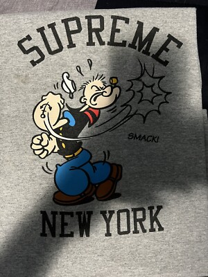 激レア Supreme POPEYE ポパイ M グレー Tシャツ プリントT 🔥Supreme x Popeye Tee | Grey | Large | FW10 | Preowned🔥 | eBay