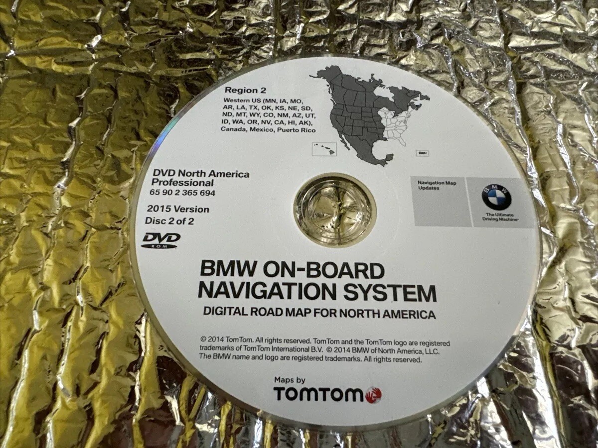 BMW CCC Navigation Map DVD Disc Region 2 Ver 2015 West Coast
