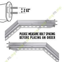 Stainless Steel Angled Mud Flap Hanger Set 2 1/2"  2.5" Bolt Pattern Semi Truck