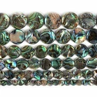 COIN 6mm to 20mm Natural abalone shell flat round disc loose beads strand 16"