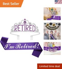 Glamorous Tiara and Satin Sash for Retirement Parties - Celebrate in Style 