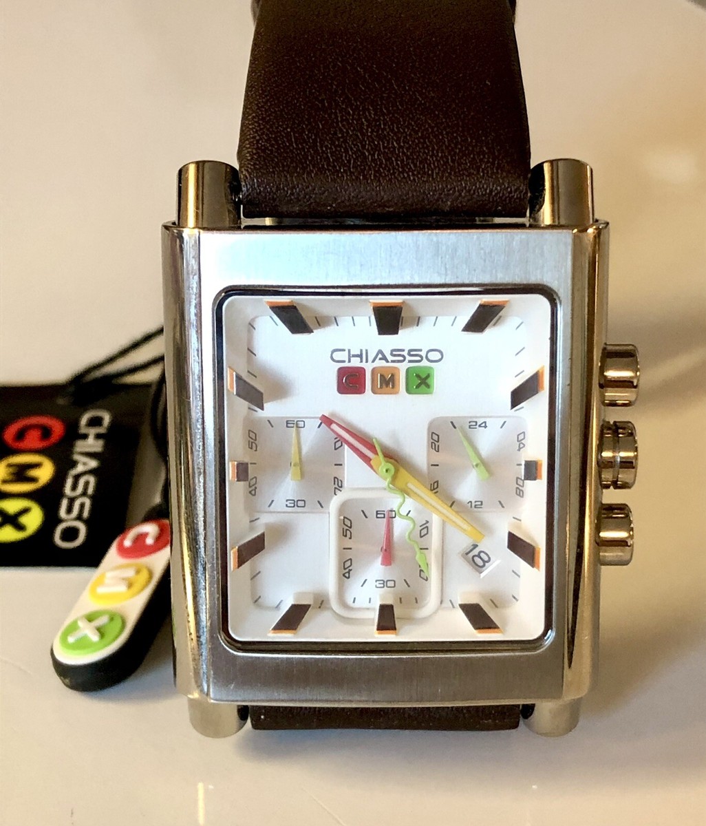 RARE Chiasso CMX Men's Watch CH 133 New With Tags 36x40mm | eBay