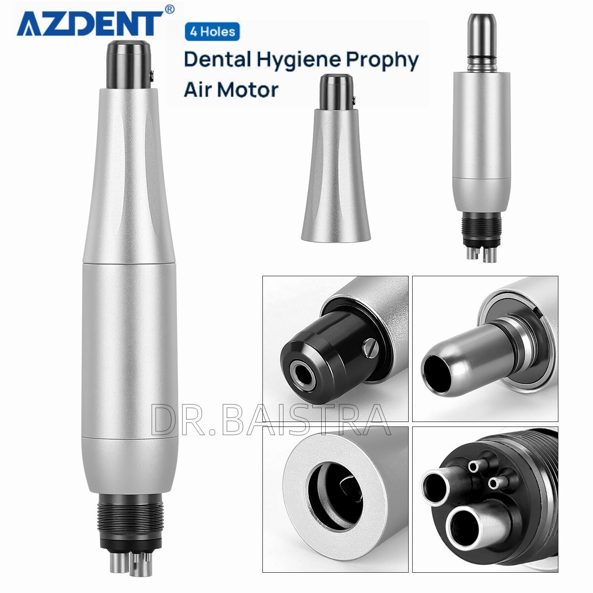 Dental Prophy Handpiece Air Motor - 4:1 Ratio, 4-Hole, 360° Swivel Nose Cone For Hygiene Cleanings 2 thumbnail image