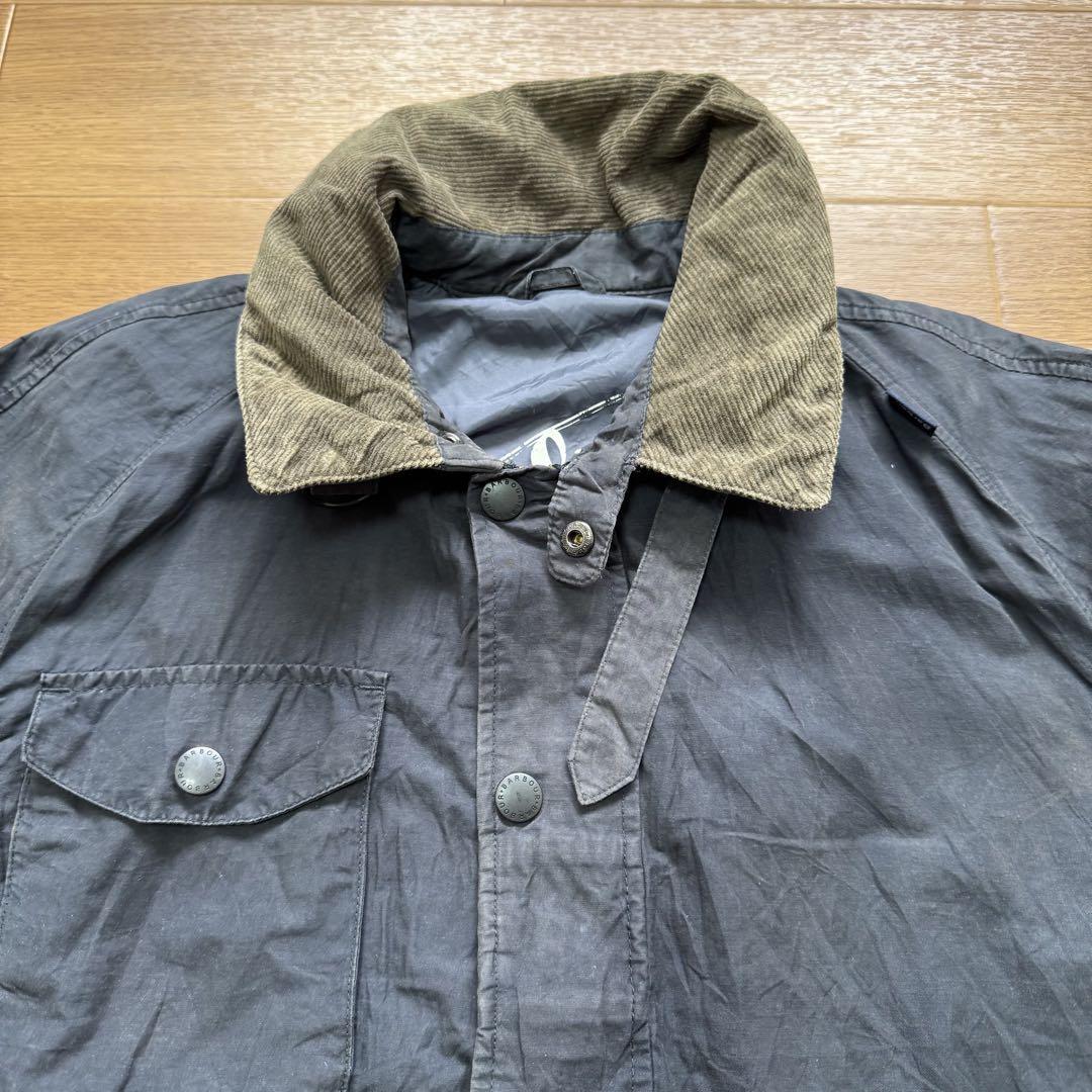 Barbour Amphibian Spey Jacket Black Non-Oil Rare Model Used Barbour Amphibian Spey Jacket Black Non-Oil Rare Model Used